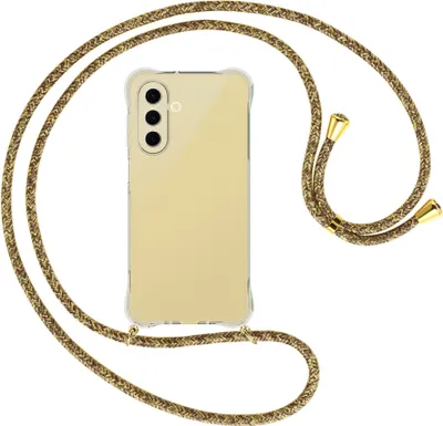Produktbild von Handykette Backcover-Schutzhülle mit Band (Metall goldfarben) für Samsung Galaxy A26 5G - braun+beige