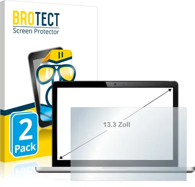 Produktbild von 2x Schutzfolie für Notebooks mit 33.8 cm (13.3 Zoll) Displays 270 x 203 mm BROTECT Displayschutz Display Schutz Folie Klar Transparent