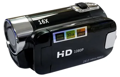 Produktbild von Digitalkamera-Videorecorder, 16-facher Fokus-Zoom, 2,7-Zoll-TFT-Bildschirm, unterstuetzt SD-Karte, batteriebetrieben, fuer Video-Studio