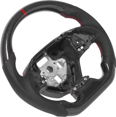 Produktbild von Kundenspezifisches Carbonfaser-Lenkrad aus perforiertem Nappaleder, passend für Chevrolet Camaro 2016–2021