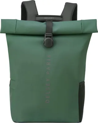 Image de DELSEY PARIS sac à dos sac à dos de loisirs pour ordinateur portable Turenne Soft Rolltop Backpack 26L Green vert foncé