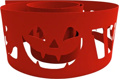 Produktbild von zaun|zu PREMIUM Happy Halloween Sichtschutzstreifen für Deinen Zaun Rot 2,55m