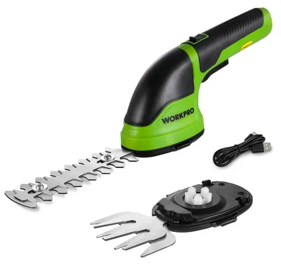 Produktbild von WORKPRO Gartenschere 3,6 V – Handliche elektrische Gras- und Strauchschere mit 2
