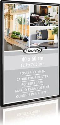 Produktbild von Posterrahmen 40 x 60 cm Kunststoff schwarz