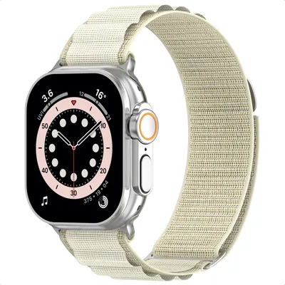 Productafbeelding van Accezz Nylon Alpine bandje voor de Apple Watch | 38/40/41/42 mm - Sterrenlicht
