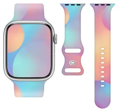 Zdjęcie produktu dla Pasek Silikonowy Apple Watch 42/44/45/ 49Mm (97+118), Rainbow / Tęczowy