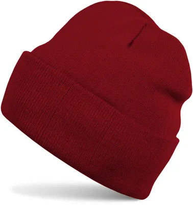 Produktbild von styleBREAKER Kinder Beanie Strickmütze mit breiter Krempe, Feinstrick Mütze doppelt gestrickt, Kindermütze 2-5 Jahre 04024030