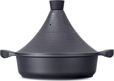 Imagen del producto de Olla tajine con revestimiento antiadherente, 28 cm, con tapa de aluminio, apta para inducción
