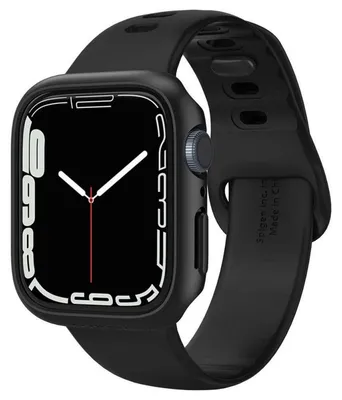 Produktbild von Spigen ACS04184, Hülle, Smartwatch, Schwarz, Apple, Apple Watch Series 7 (41mm), Polycarbonat (PC)