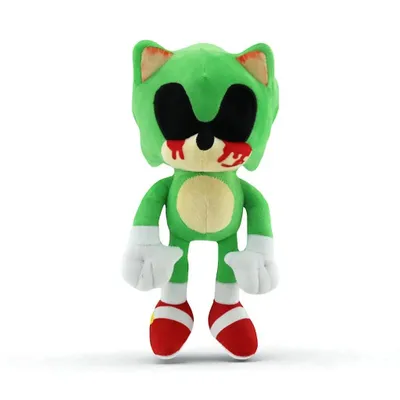 Produktbild von Green Sonic Plüschtier 30 cm – Kuschelfigur Sonic, Tails, Knuckles, Shadow & Amy – Geschenk für Kinder & Fans