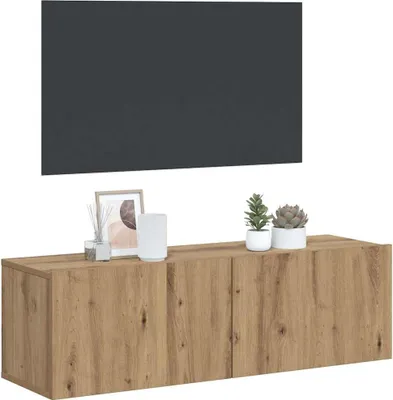 Image de vidaXL Armoire TV murale Artisan-Chêne 100x30x30 cm Bois composite