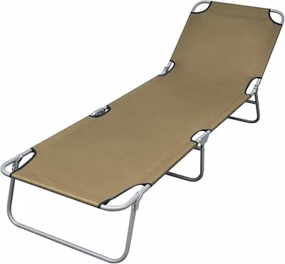 Produktbild von Klappbare Sonnenliege Gartenliege Relaxliege Strandliege Liegestuhl Balkonliege Freizeitliege Verstellbare Rückenlehne für Garten Balkon Terrasse Taupe