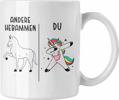 Produktbild von Trendation - Best Hebamme Tasse Spruch Geschenk Dankeschön Hebamme Danke (Weiß)