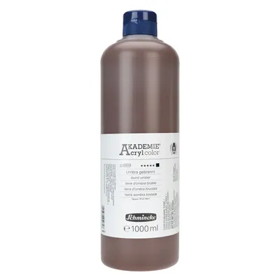 Produktbild von Schmincke AKADEMIE Acryl - Umbra gebrannt 1000ml Acrylfarbe - 23 669 029