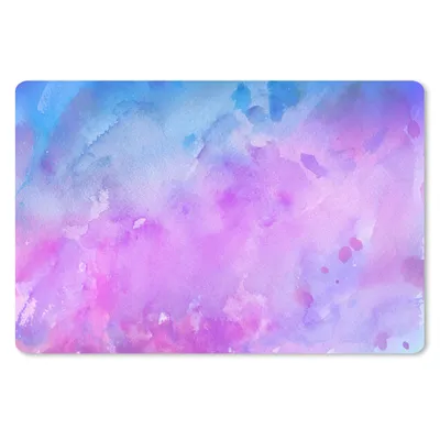 Produktbild von MuchoWow® Schreibtischunterlage Aquarell - Lila - Abstrakt - Blau 60x40 cm - XXL Mauspad - Großes Mauspad
