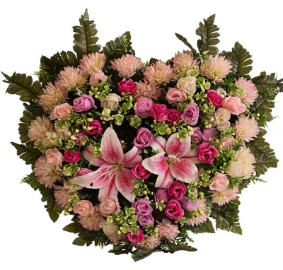 Rosenherz für Hochzeiten, Kirchen, Friedhöfe, 60x60x10 cm