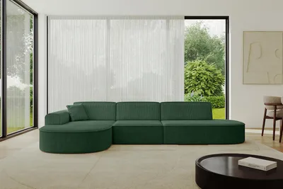 Produktbild von ALTDECOR Ecksofa in L-Form  MARI-L2 - 328x171x79,5 cm  Grün -  Corner Sofa Bett Eckcouch Couch  Wohnlandschaft Cauchsofa