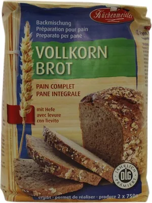 Produktbild von Küchenmeister Vollkornbrot Backmischung aus Weizen und Roggen 1000g