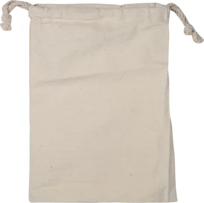 Productafbeelding van Wasmand voor huishoudelijk gebruik, gemaakt van 100% katoen met trekkoord, afmetingen 15 x 20 cm