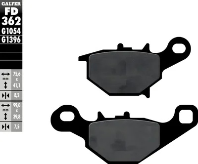 Produktbild von Bremsbeläge Galfer FD362G1054 Semi-Metall vorne für Suzuki RM L 85 ccm Bj. 2005 - 2015
