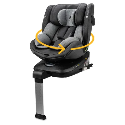 Produktbild von Osann Eno360 SL i-Size , drehbarer Kindersitz 40-150 cm, Reboarder mit Isofix und Standfuß – Dark Grey Melange