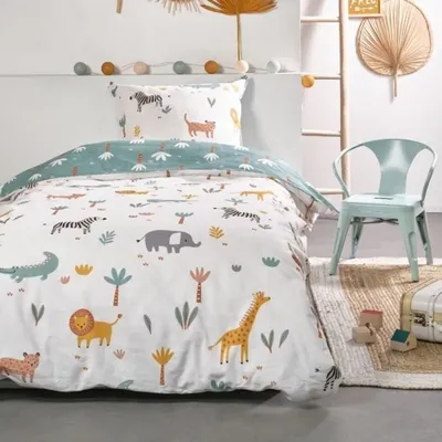 Zdjęcie produktu dla Pościel dla dzieci zoo SAFARI 100% bawełna, 140 x 200 cm
