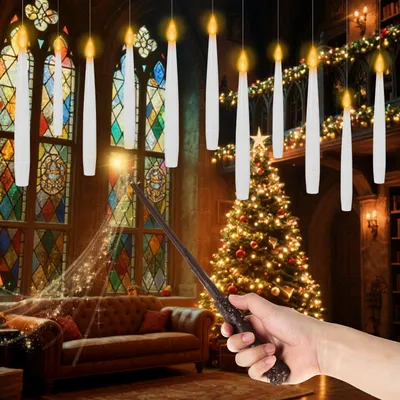 Produktbild von Jayseuw LED Kerzen schwebend 12Stück Zauberstab Fernbedienung,15cm Kerzen