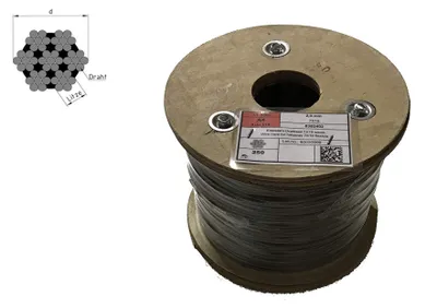 Imagen del producto de Cable de acero de 2 mm de diámetro, 10 metros de longitud, acero inoxidable, trenzado de 7x7 hebras, para uso en jardinería y trabajos manuales