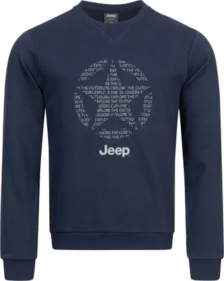 Productafbeelding van Jeep heren sweatshirt met ronde hals Star geheel blauw