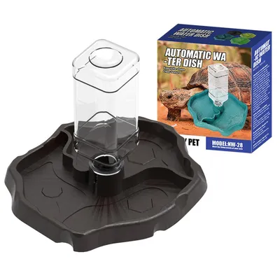 Produktbild von Automatischer Trinkspender für Reptilien, Schildkröten-Wasserflasche, Futter- und Trinkschale, geeignet für Schlangen, Bartagamen und Chamäleons