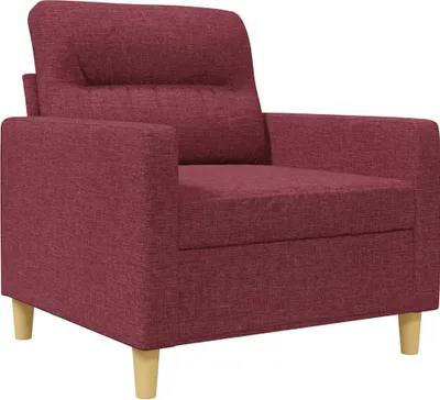 Image de vidaXL Fauteuil canapé vin rouge 60 cm Tissu