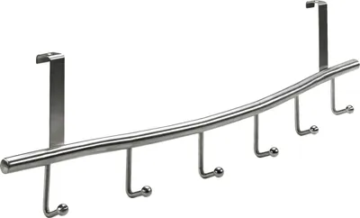 Produktbild von Hettich Türgarderobe 6 Haken 59,5 x 17,0 x 9,0 cm silber