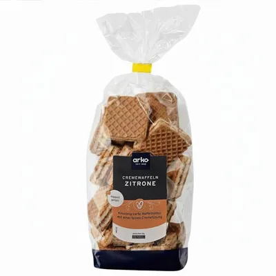 Produktbild von arko Cremewaffeln Zitrone, 175g