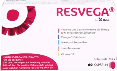 Produktbild von RESVEGA Kapseln als Beitrag zum oxidativem Zellschutz, 60 St. Kapseln