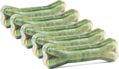 Produktbild von DOGBOSS 100% Natur Kauknochen - Hundeknochen, Rinderhaut mit Dental Salbei, 5 Stück 12 cm