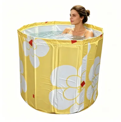 Produktbild von Omgoods – Faltbare Badewanne für den Heimgebrauch mit Ablaufschlauch