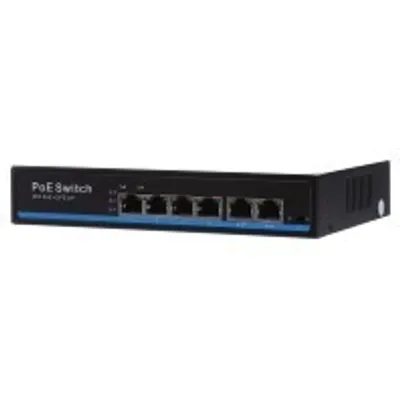 Obrázek produktu pro PoE síťový přepínač 6 (4+2) portů - Síťový přepínač 410/100 Mbit porty NWS44