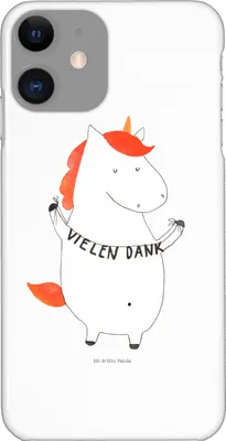 Produktbild von Mr. & Mrs. Panda Iphone 11 Handyhülle Einhorn Dankeschön - Weiß - Geschenk, Unicorn, Vielen Dank, Danke, Cover, Smartphone Hülle, XS, Danksagung, Einhörner