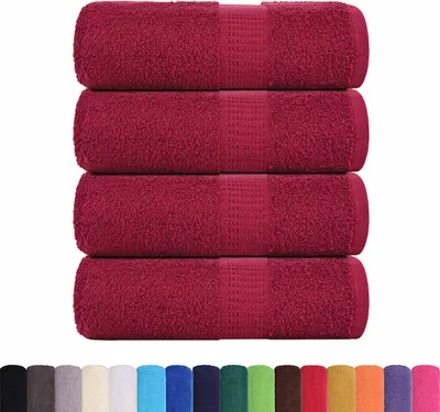 Immagine prodotto di Asciugamani per ospiti FROGN 4 pz Bordeaux 30x50 cm 360 g/m²