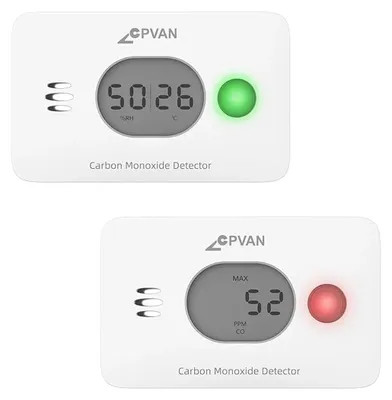 Productafbeelding van Koolmonoxidmelder, batterij met een levensduur van 10 jaar, alarm van 85 dB, 2 stuks