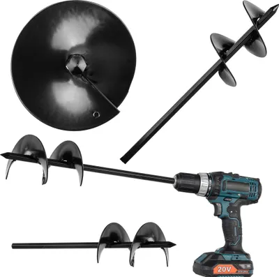 Immagine prodotto di Coclea di terra KADAX 80 mm per trapano, coclea da giardino, coclea di terra per avvitatore a batteria, coclea per piante per giardinaggio, trapano a spirale per forare il terreno