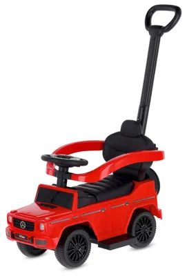 Produktbild von Rutschauto Mercedes G-Klasse 3-in-1 Rutscher mit Schubstange & Gummireifen Kinderfahrzeug Schiebeauto rotSun Baby