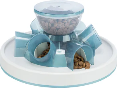 Produktbild von TRIXIE Slow Feeding Tunnel - blau/grau - ø 28 × 14 cm