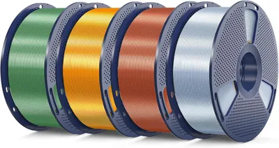 Productafbeelding van Silk PLA PLUS Filament - 3D printer filament - 4KG - Glanzend SILK Pla+ Filament 1.75 Mm - Glad Zijdeachtig Oppervlak - 1 KG Per Spoel - 4 Rollen