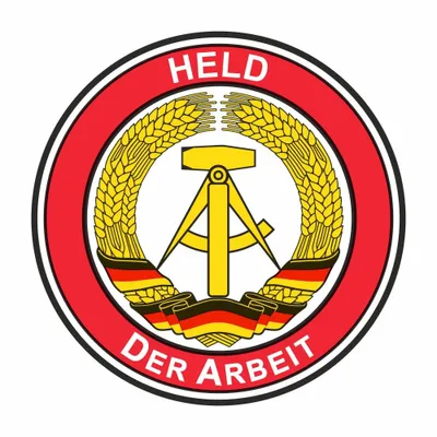 Produktbild von Hermann Schütz Aufkleber Held der Arbeit Ø 60mm
