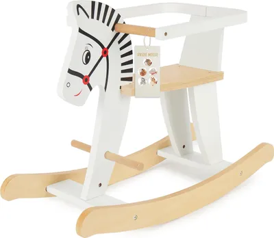 Produktbild von Bieco Zebra Schaukelpferd ab 1 Jahr | Holz Schaukelpferd Baby | Schaukeltier Baby |  Holz Pferd Schaukel Baby | Baby Schaukelwippe | Zebra Schaukeltier ab 1 Jahr aus Holz | Schaukelstuhl Holz Pferd