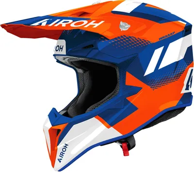 Produktbild von Airoh Wraaap Vision Motocross Helm, weiß/blau/orange, S (55/56)