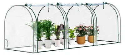 Produktbild von Transparente Folienabdeckungen für Pflanzen mit Reißverschluss, 270 x 90 x 90 cm