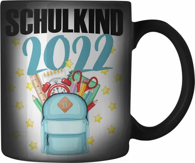 Produktbild von Trendation - Einschulung Mädchen Geschenk Schultüte Füllung Farbwechsel Zauber-Tasse Schulstart 1. Schultag Schuleinführung Schulanfang Geschenkidee Schulkind 2022 (Schwarz)