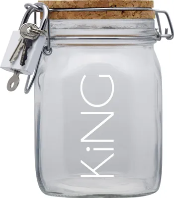 Produktbild von Spardose Geld Geschenk Ideen King Design1 Transparent Größe L 1 Liter